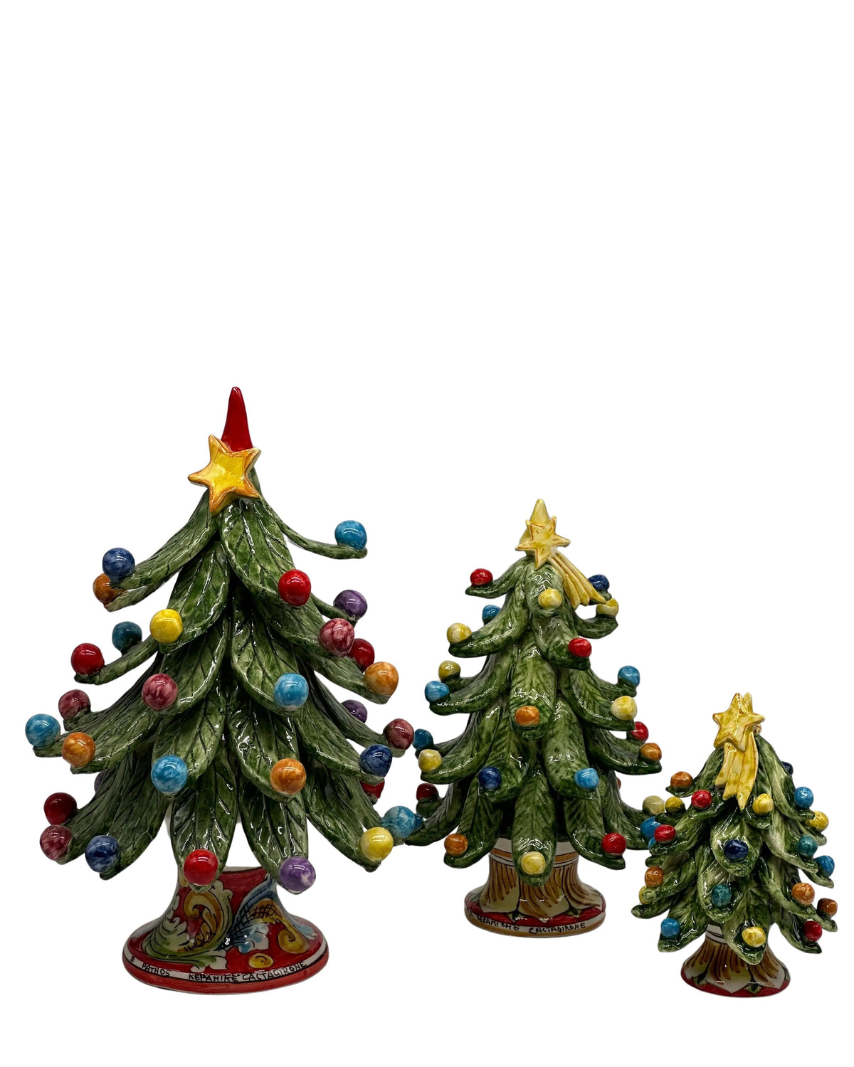 Albero di Natale Verde mod.2024 fatto a mano Ceramica Caltagirone DD CERAMICHE SICILIANE