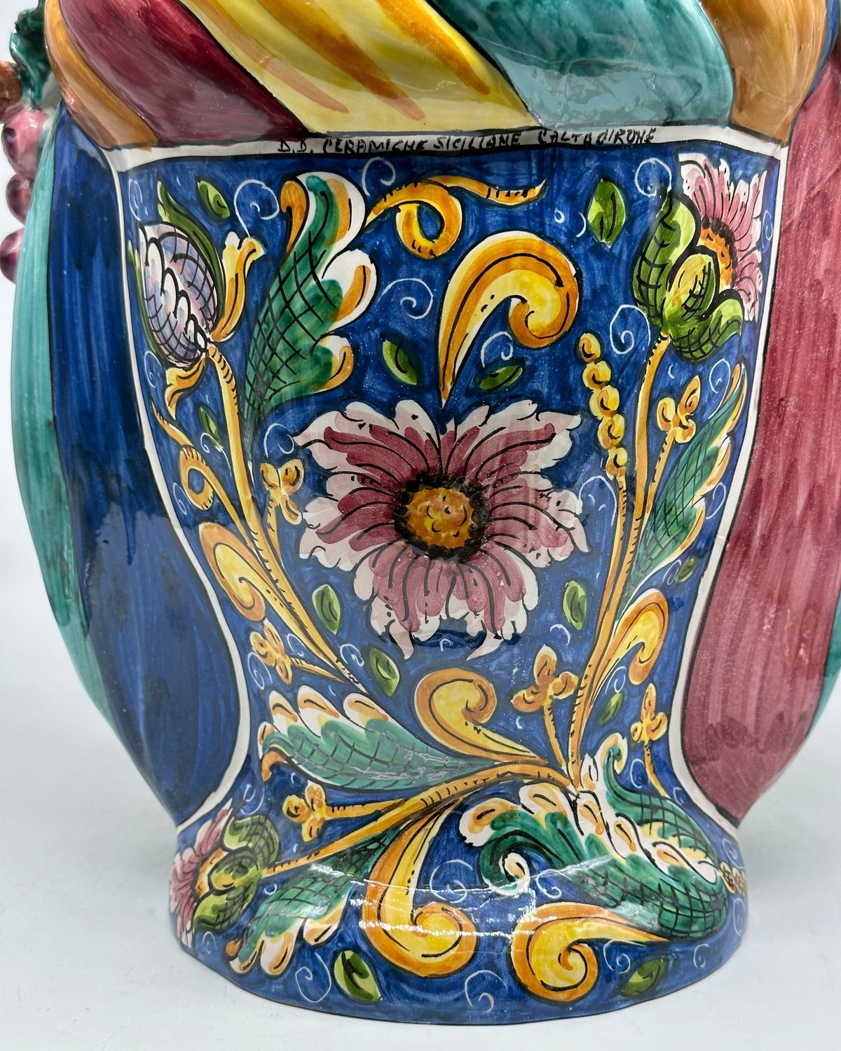 FINE SERIE - Teste di Moro Evergreen Ceramica Caltagirone cm H.36 L.35 Artigianale - TESTE DI MORO