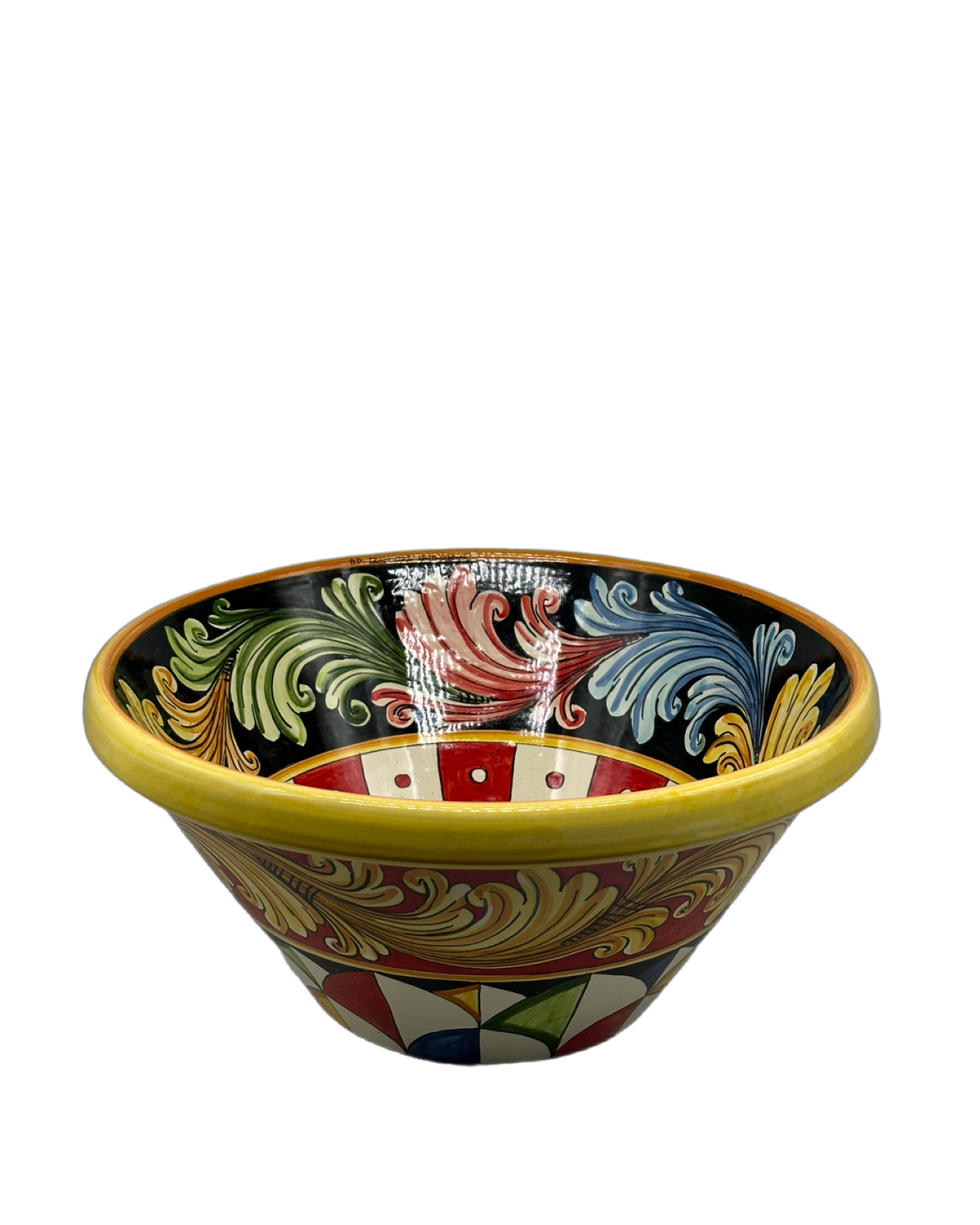 Lavello Ceramica Caltagirone Diametro cm 38 Altezza cm 17 per interno/esterno V.2 - OGGETTISTICA