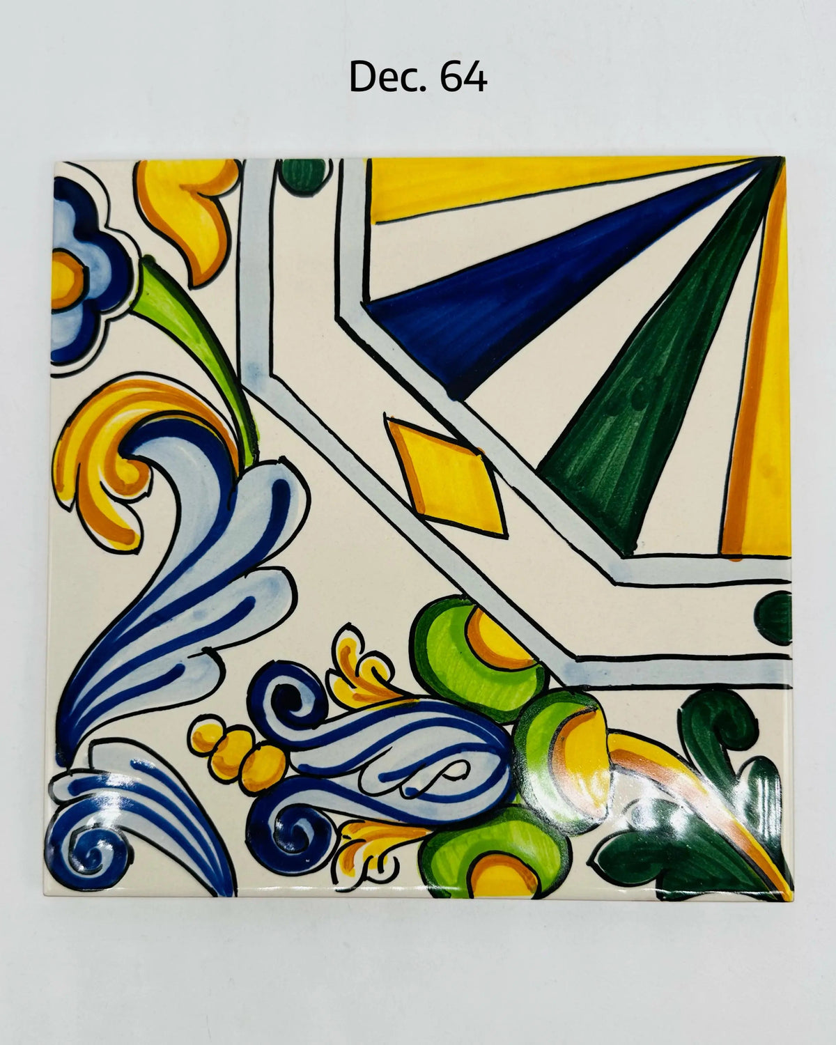 Maioliche Ceramica Caltagirone cm 20x20 Piastrelle Mattonelle decorate a mano DD CERAMICHE SICILIANE