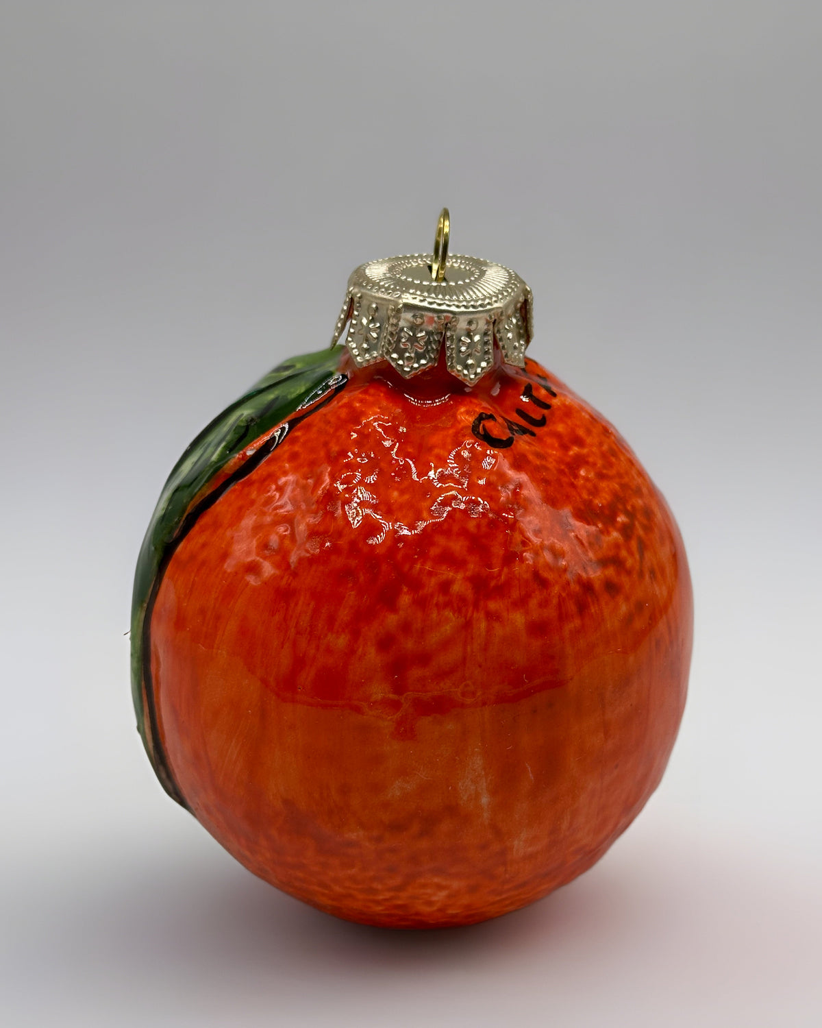 Addobbi Albero di Natale decorati a mano Ceramica di Caltagirone VARI FRUTTI - Arancia - OGGETTISTICA