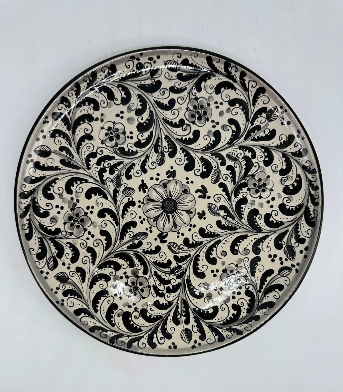 Piatto Decorativo dipinto a mano diametro cm 30 Decoro n.25 DD CERAMICHE SICILIANE