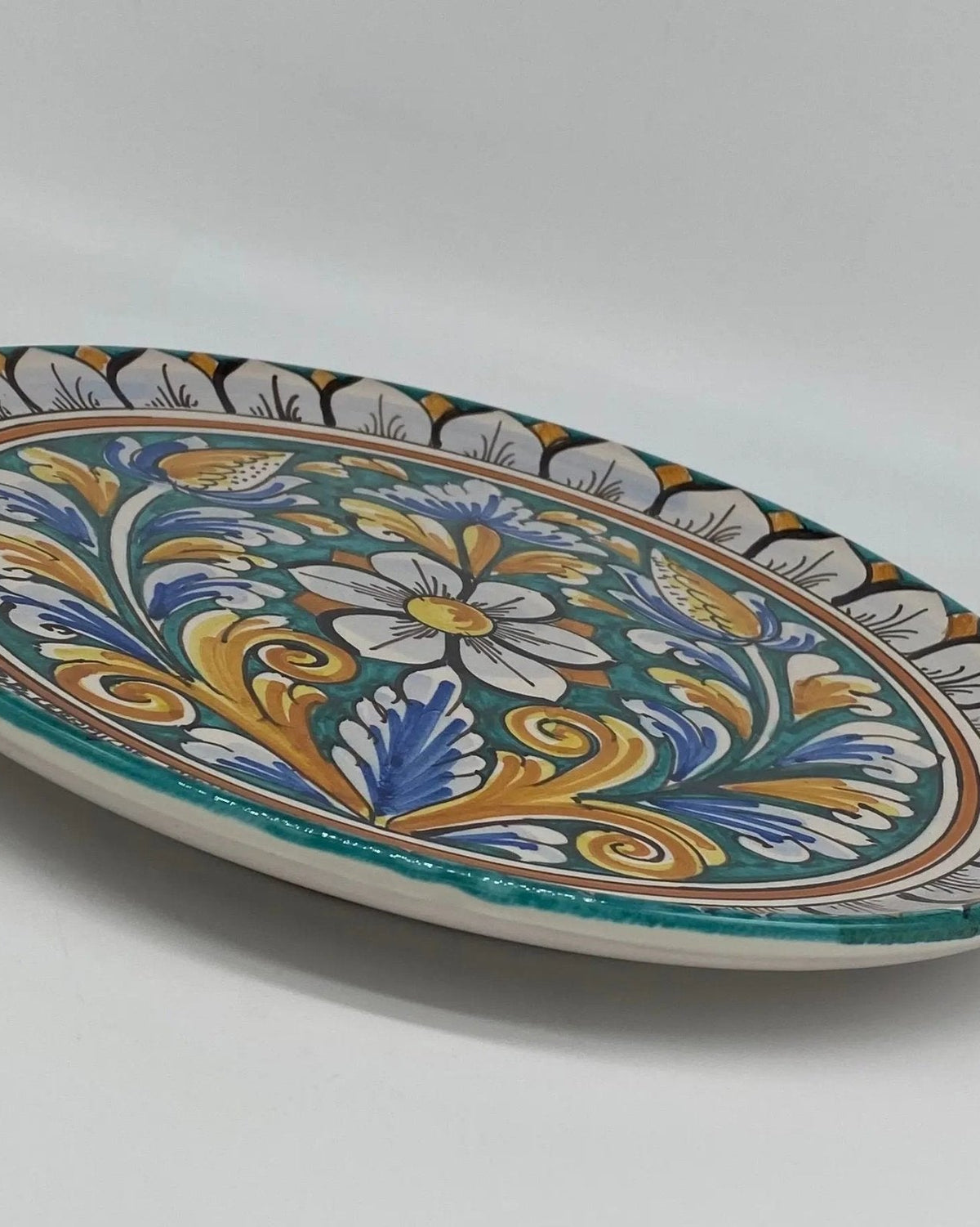 Piatto Decorativo dipinto a mano diametro cm 30 Decoro n.6s - DD CERAMICHE SICILIANE