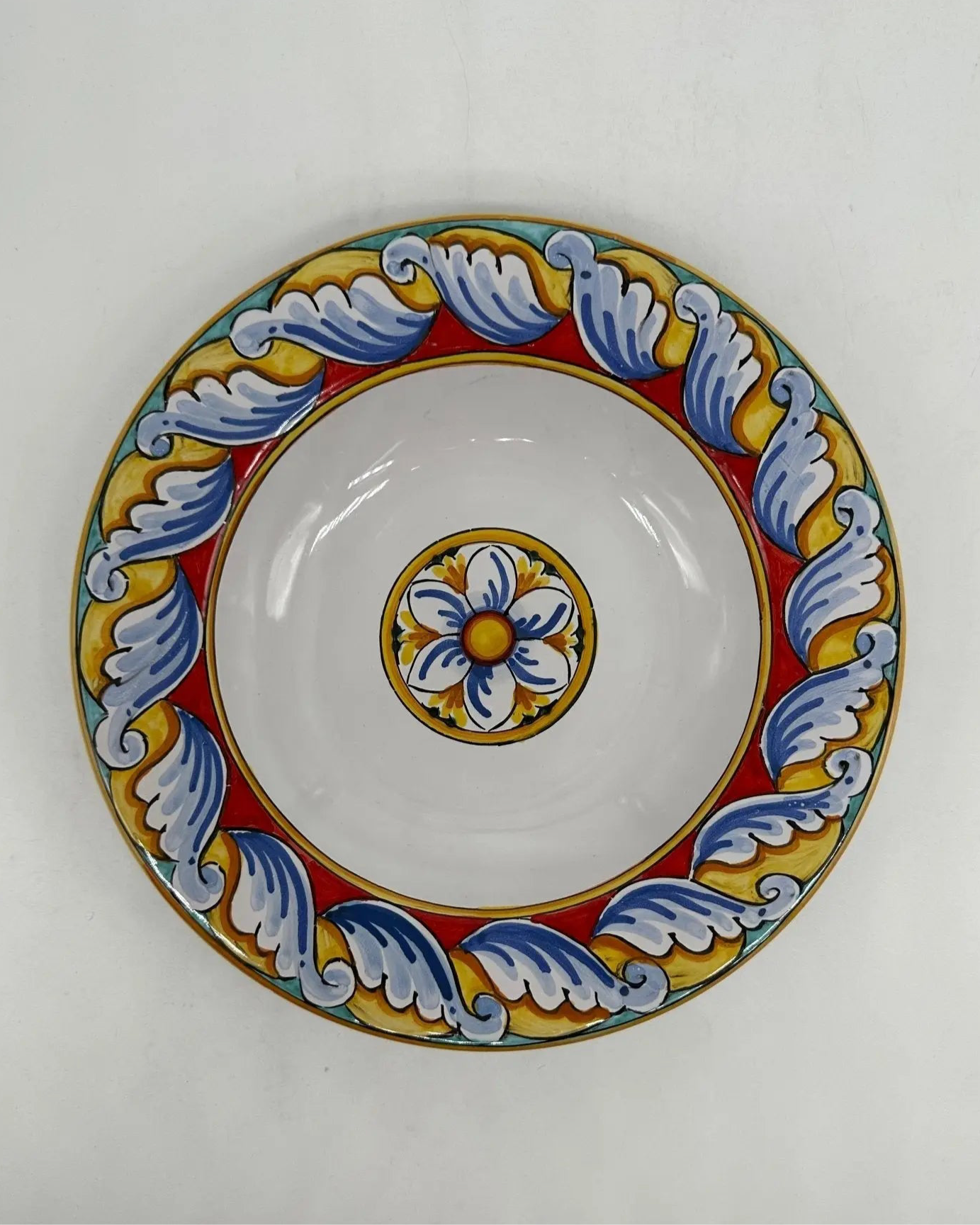 Piatto Fondo Uso Alimentare Ceramica Caltagirone - Diaspro - PIATTI