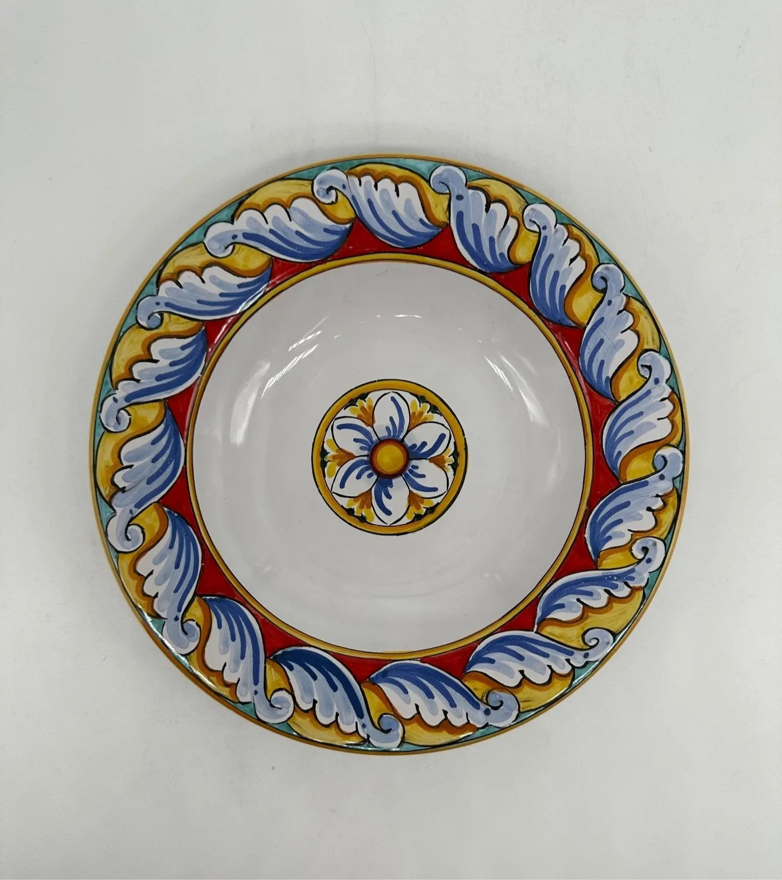 Piatto Fondo Uso Alimentare Ceramica Caltagirone - Diaspro - PIATTI