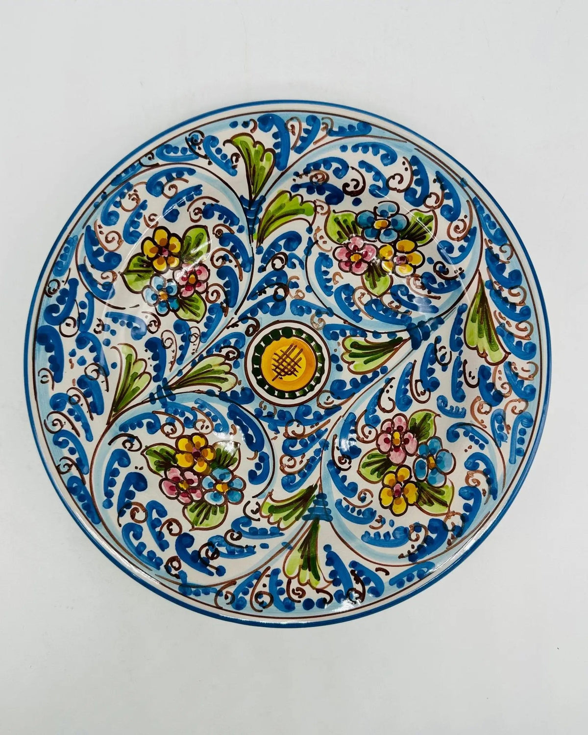 Piatto Fondo Uso Alimentare Ceramica Caltagirone - Opale - PIATTI SERVIZIO