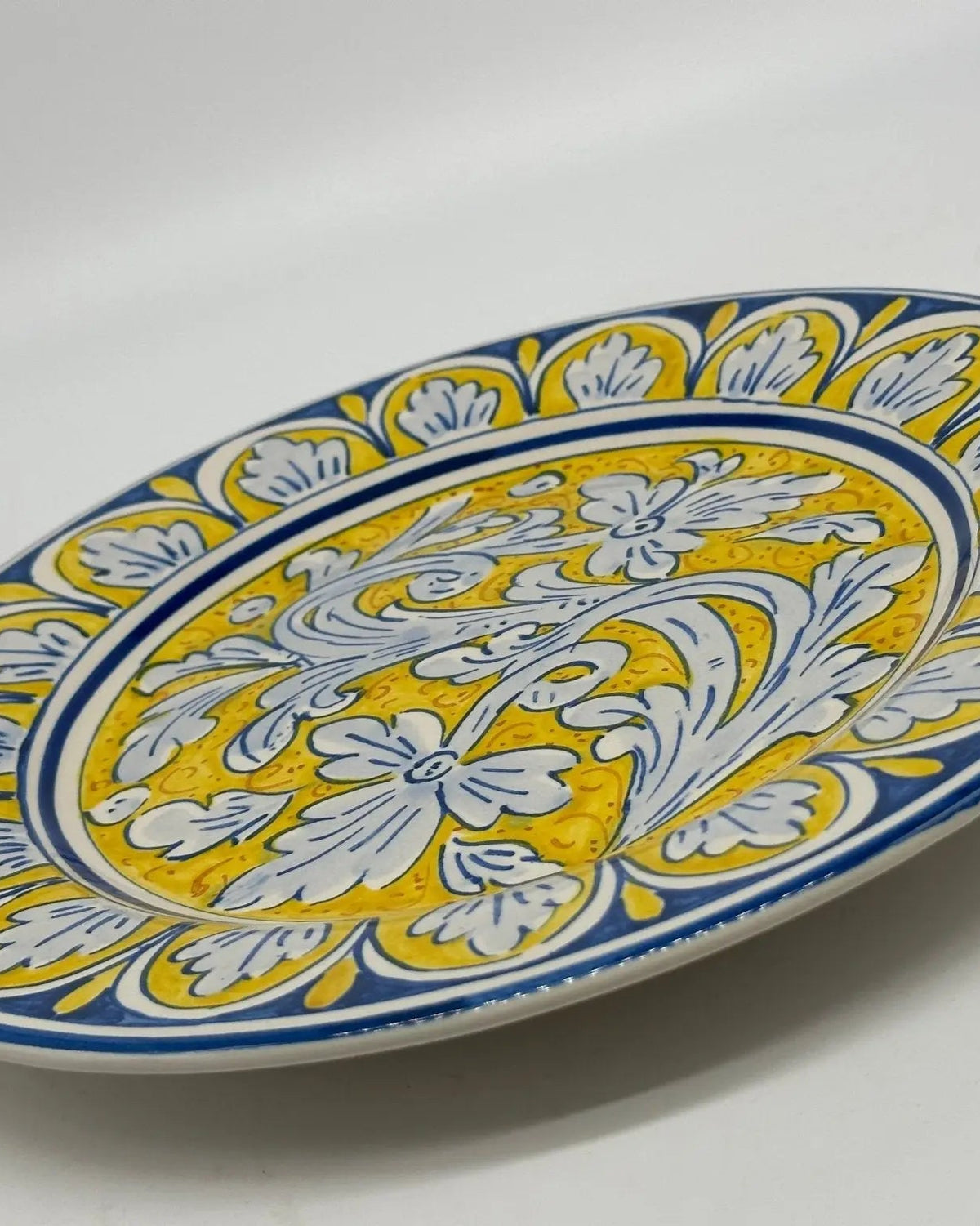 Piatto Piano Uso Alimentare Ceramica Caltagirone - Crisoberillo - PIATTI SERVIZIO