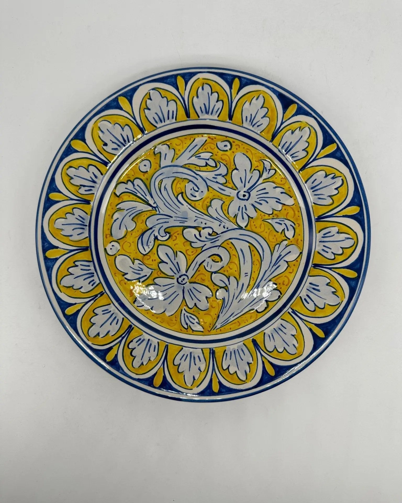 Piatto Piano Uso Alimentare Ceramica Caltagirone - Crisoberillo - PIATTI SERVIZIO