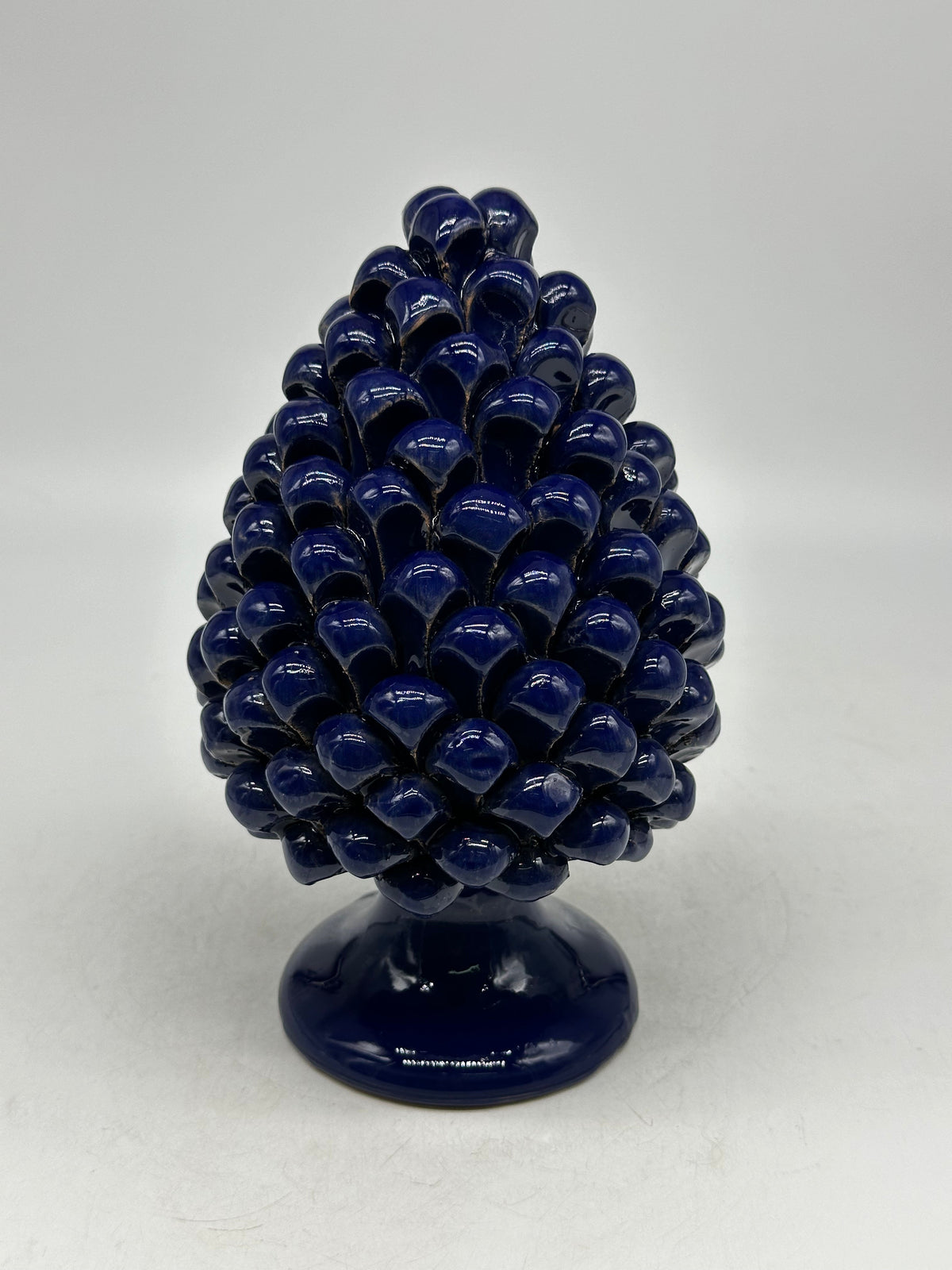 Pigna Ceramica Caltagirone cm H.20 Artigianale Blu - PIGNE