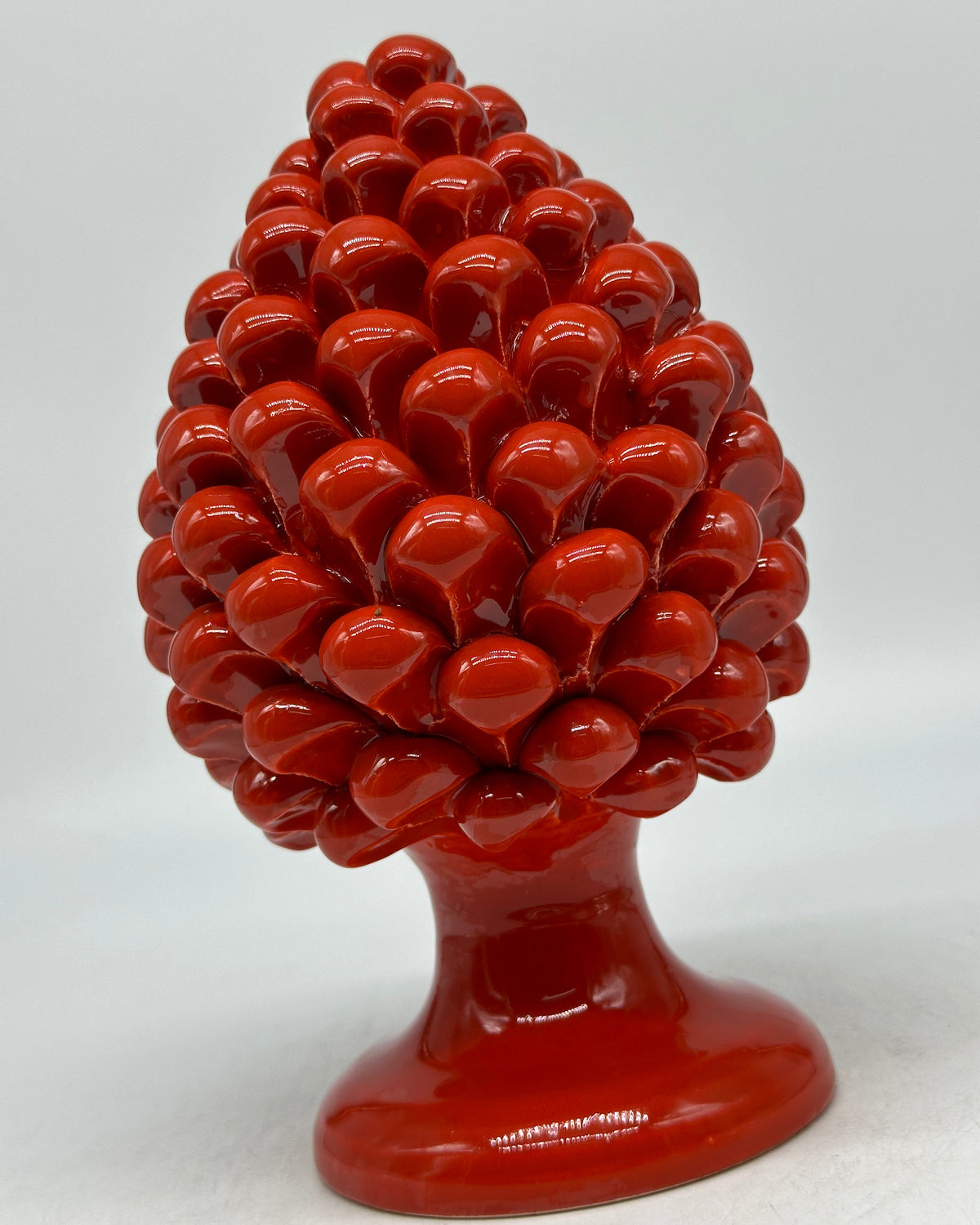 Pigna Ceramica Caltagirone cm H.20 Artigianale Rosso - PIGNE
