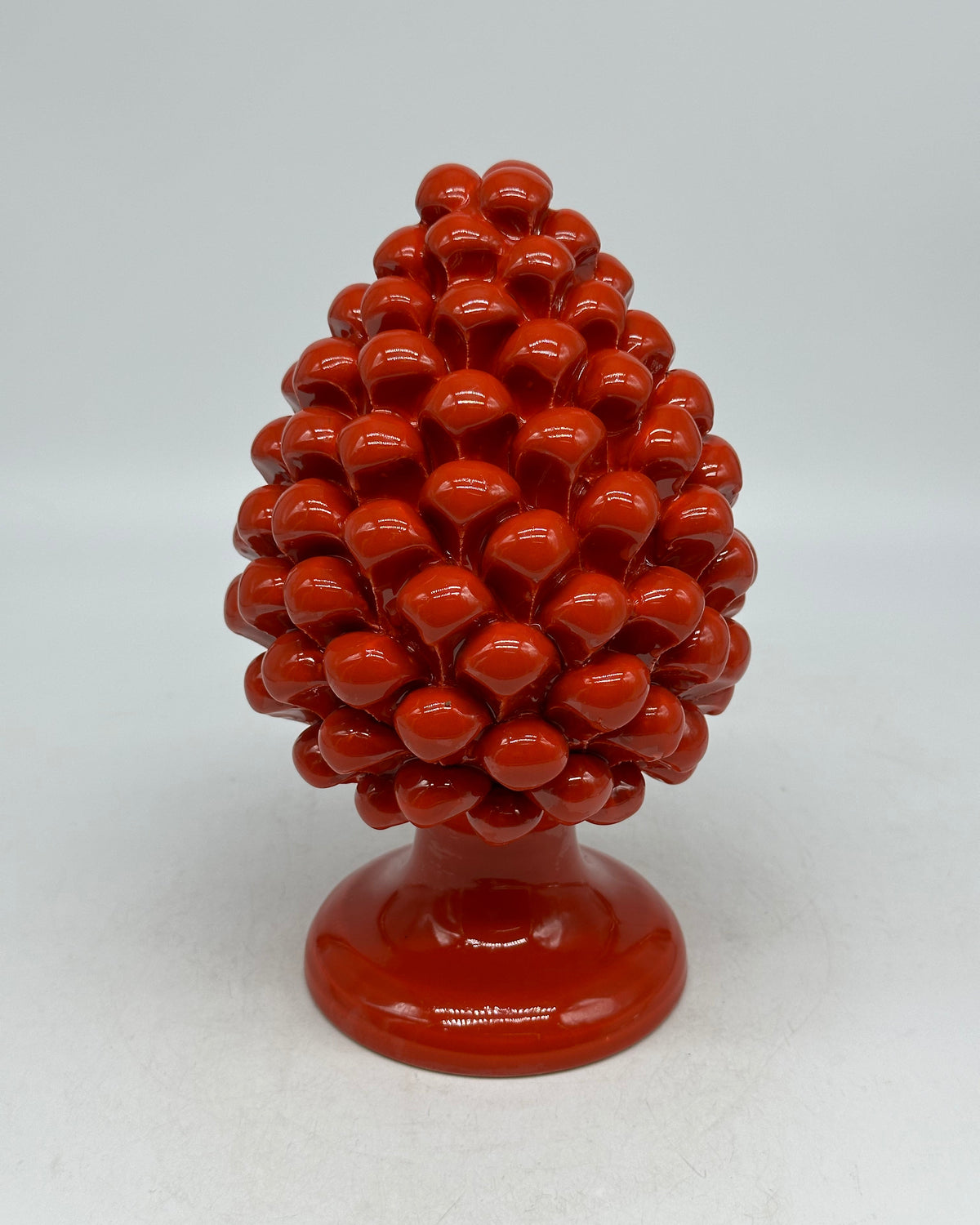Pigna Ceramica Caltagirone cm H.20 Artigianale Rosso - PIGNE