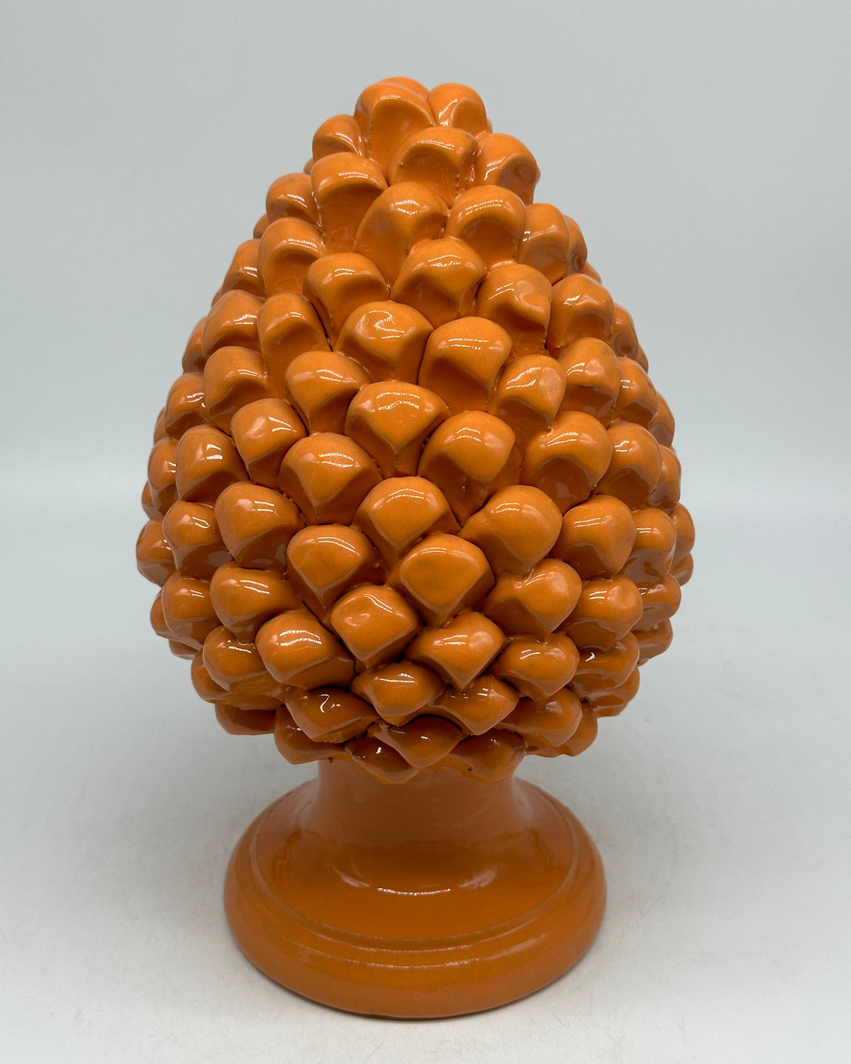 Pigna Ceramica Caltagirone cm H.25 Artigianale Arancione - PIGNE