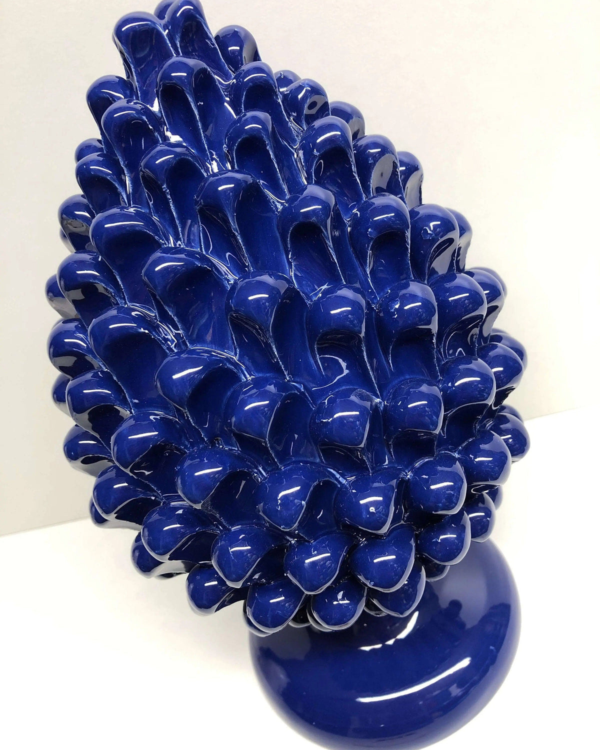 Pigna Ceramica Caltagirone cm H.30 Artigianale Blu Notte DD CERAMICHE SICILIANE
