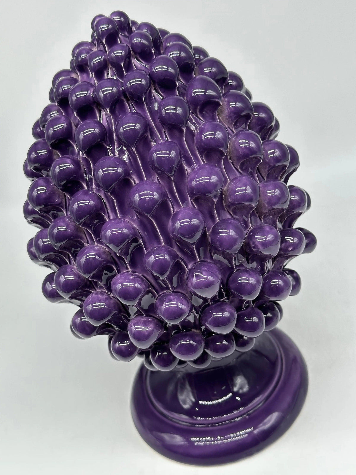 Pigna Ceramica Caltagirone cm H.30 Artigianale Viola DD CERAMICHE SICILIANE