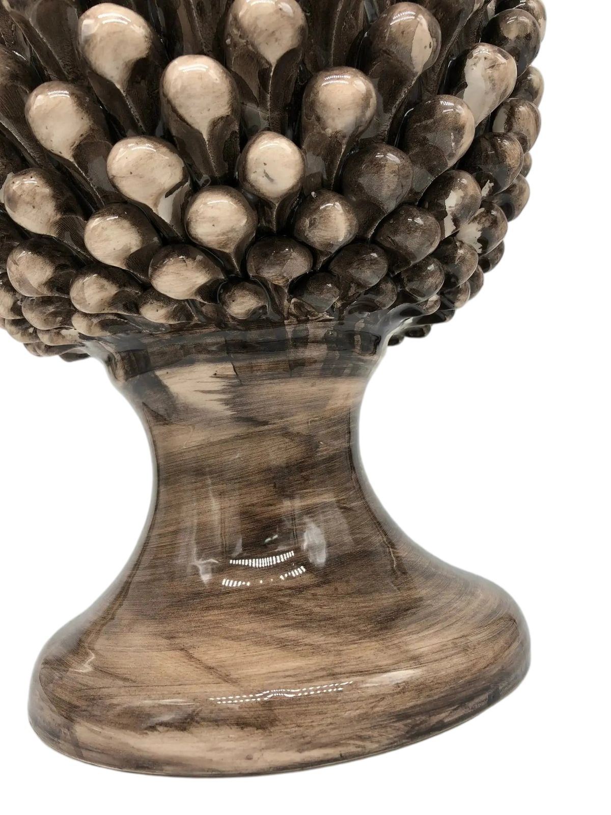 Pigna Ceramica Caltagirone cm H.45 Artigianale Beige Écru DD CERAMICHE SICILIANE