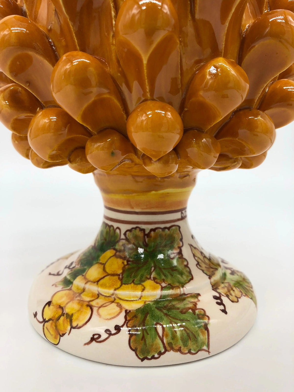 Pigna Ceramica Caltagirone Linea “4 stagioni” cm H.20 Artigianale DD CERAMICHE SICILIANE