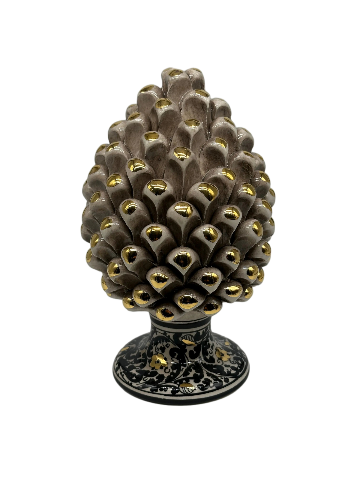 Pigna “CHIC” Ceramica Caltagirone cm H.20 Artigianale Beige DD CERAMICHE SICILIANE