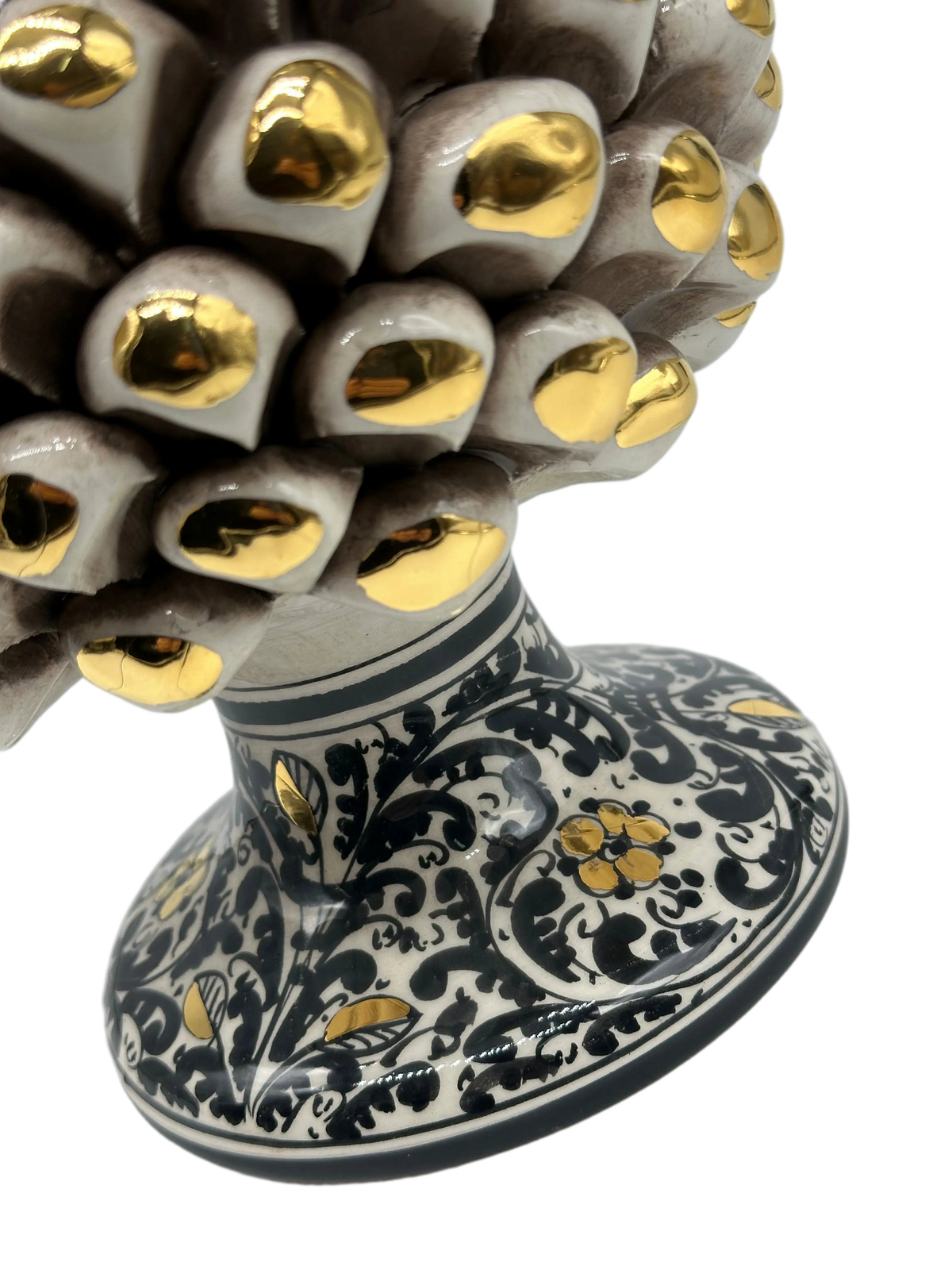 Pigna “CHIC” Ceramica Caltagirone cm H.30 Artigianale Beige DD CERAMICHE SICILIANE