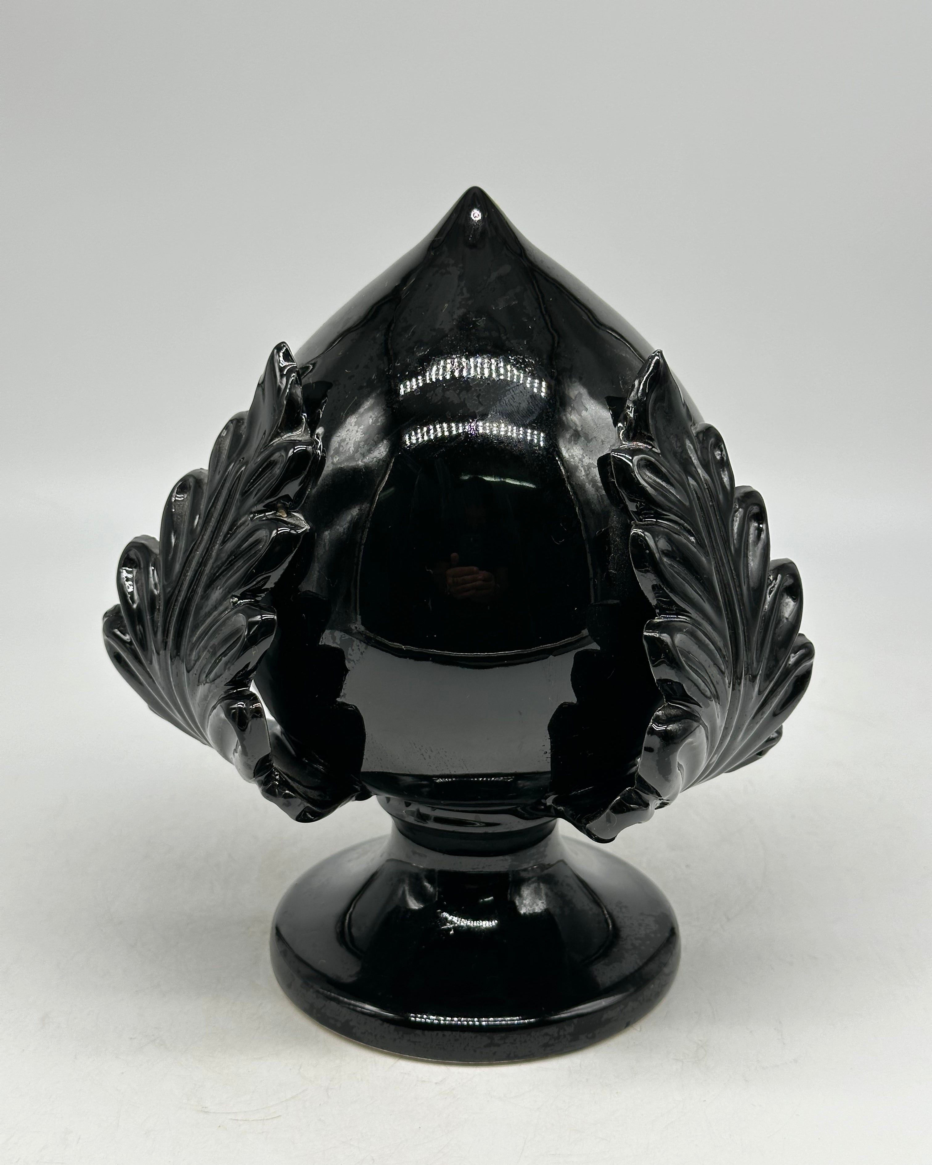 Pumo Ceramica Caltagirone cm H.20 Artigianale Nero - PUMI