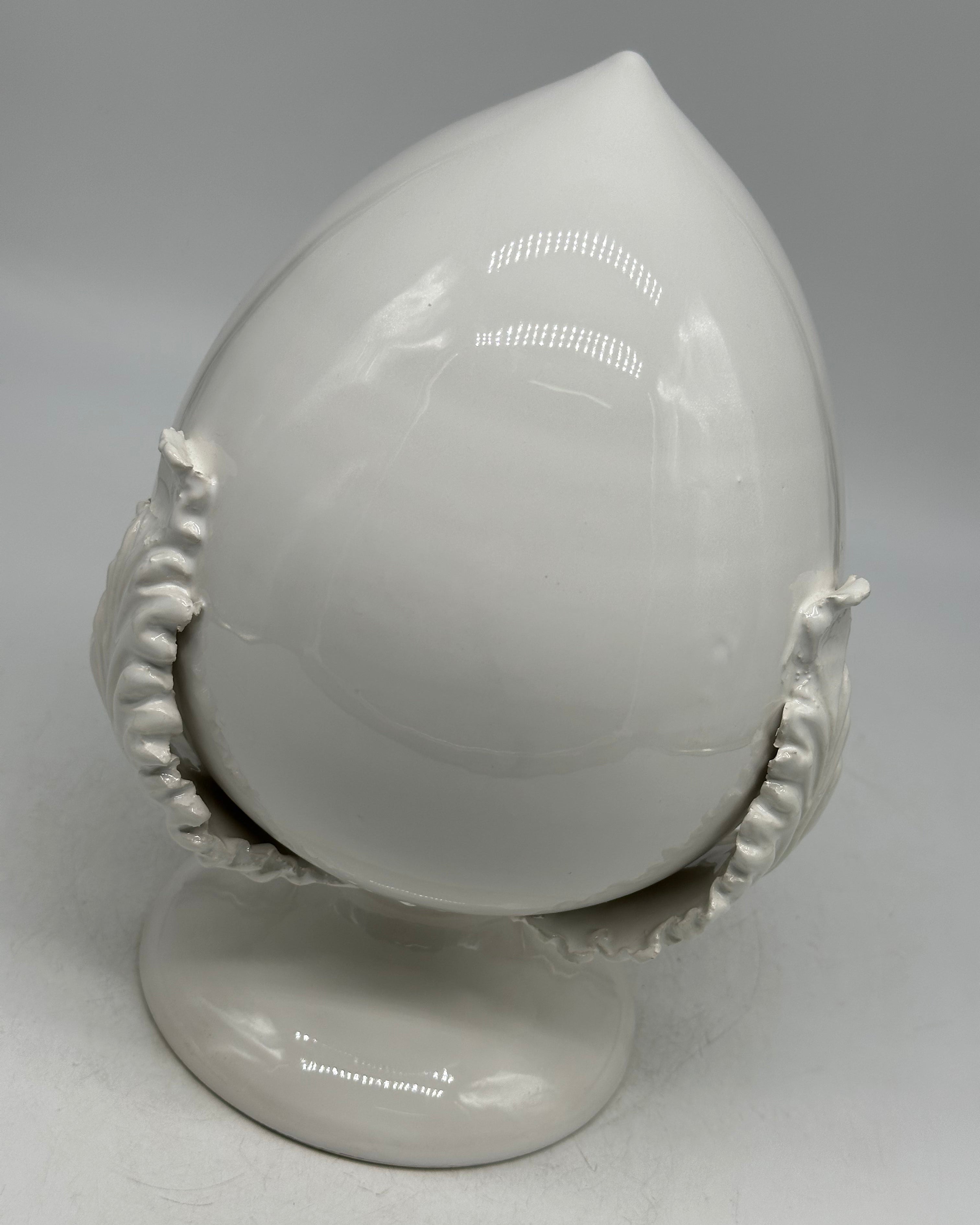 Pumo Ceramica Caltagirone cm H.25 Artigianale Bianco - PUMI