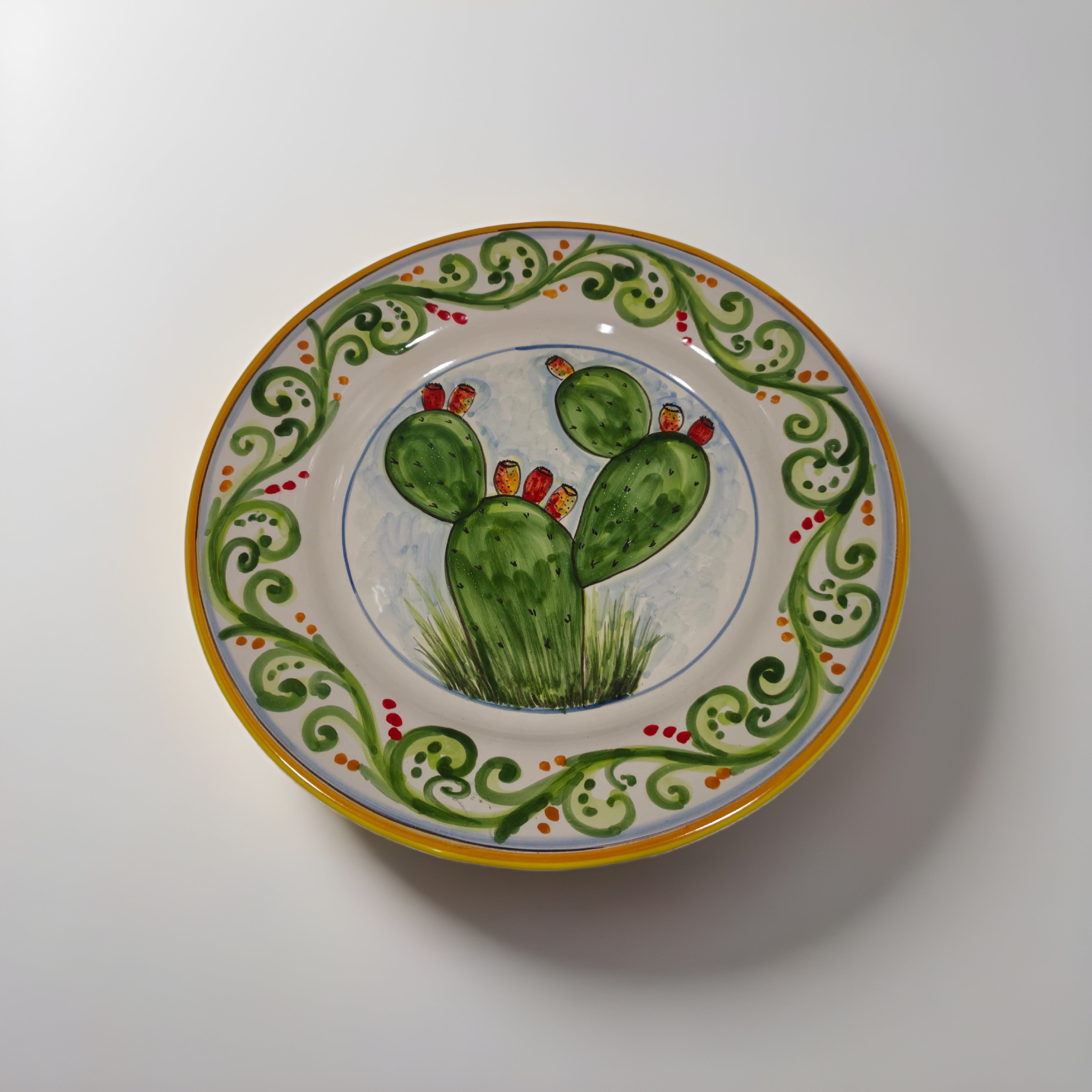 Servizio 12 Piatti Uso Alimentare Ceramica Caltagirone - Fruit of Sicily - PIATTI