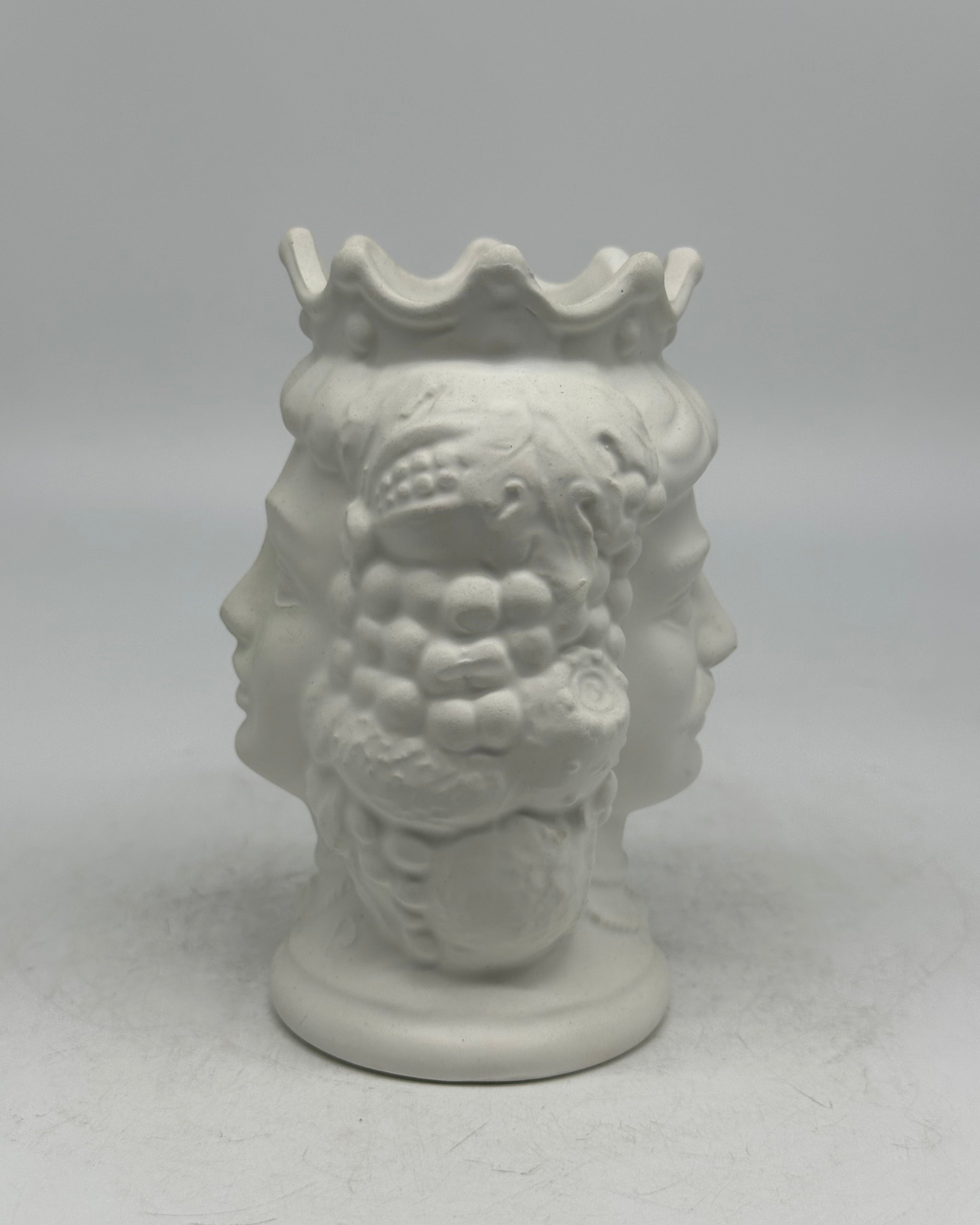 Testa di Moro Kalat Frutta Bifacciale Ceramica Caltagirone cm H.14 L.9 Artigianale VARI COLORI - TESTA DI MORO
