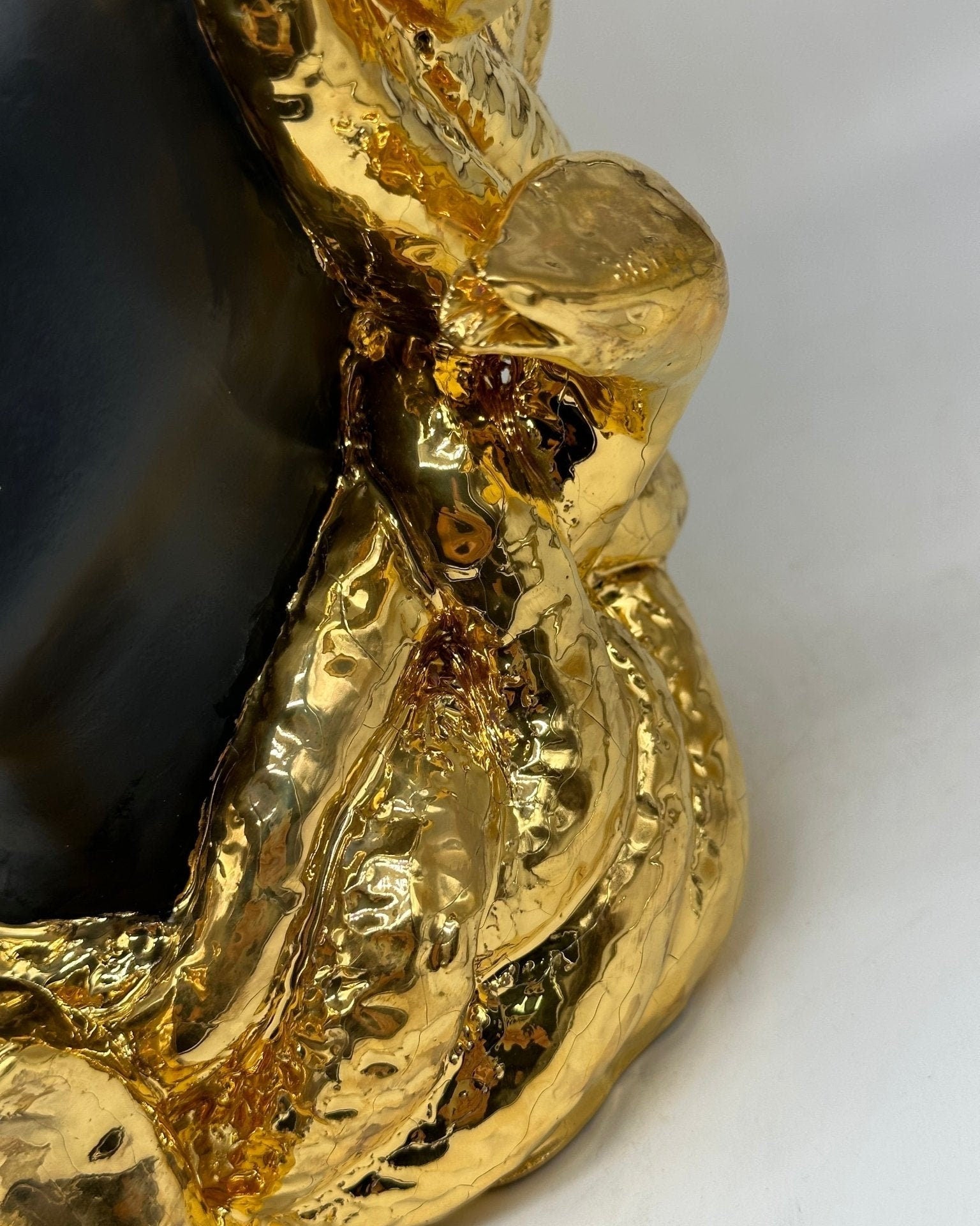 Testa Mitologica Medusa Ceramica Caltagirone cm H.38 L.25 Artigianale “GOLD EDITION” - DD CERAMICHE SICILIANE