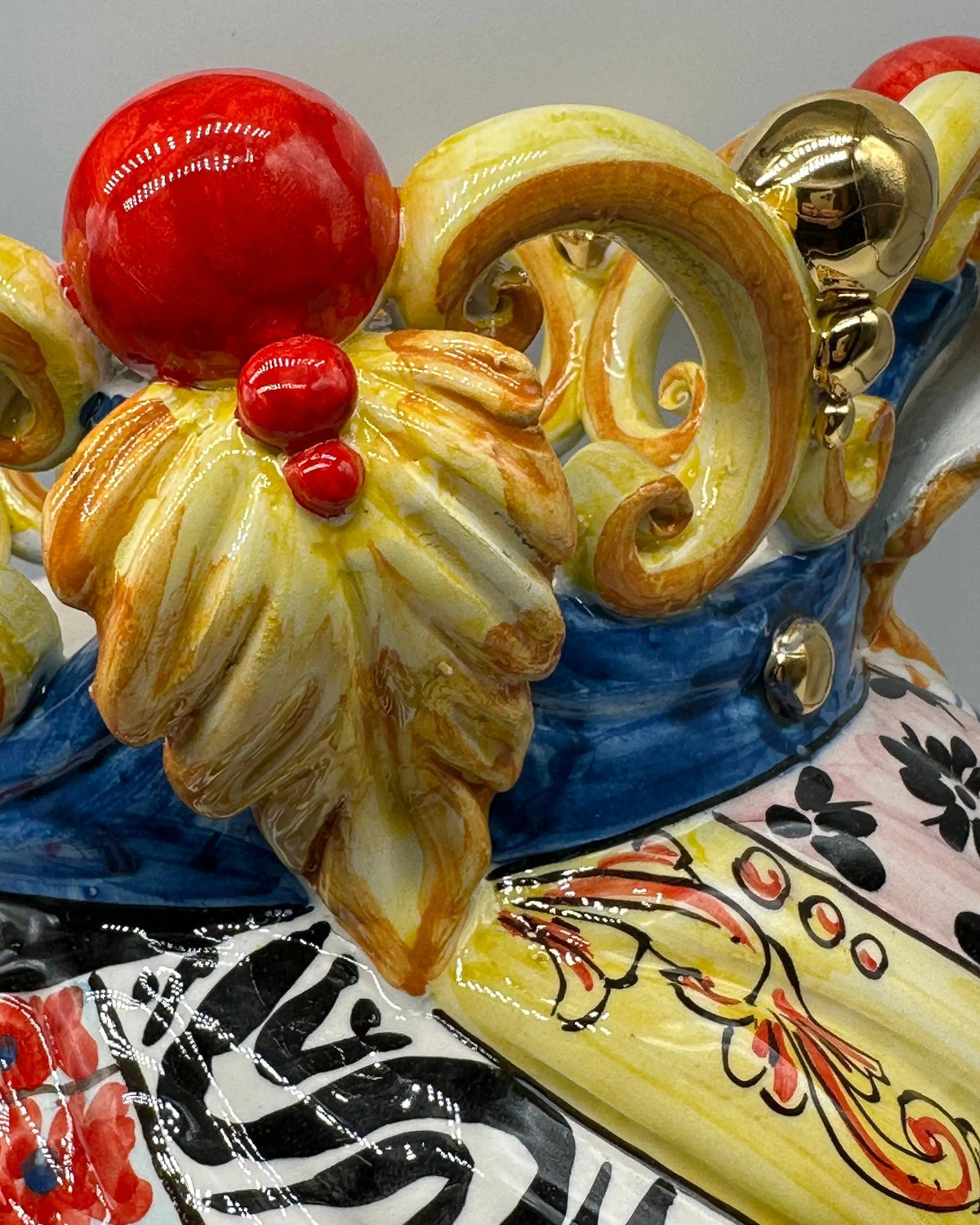 Teste di Moro Diana “Carretto” Ceramica Caltagirone cm H.40 L.25 Artigianale DD CERAMICHE SICILIANE