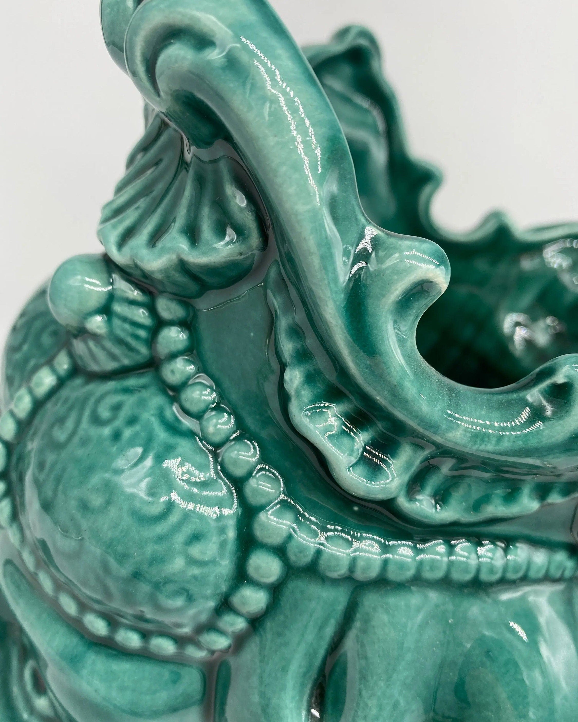 Teste di Moro Emiro Ceramica Caltagirone cm H.30 L.18 Artigianale Verde DD CERAMICHE SICILIANE