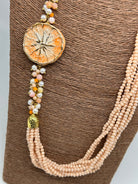 Collana Siciliana Multifilo Pompelmo Ceramica di Caltagirone - BIJOUX
