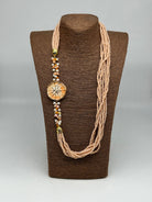 Collana Siciliana Multifilo Pompelmo Ceramica di Caltagirone - BIJOUX