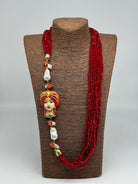 Collana Siciliana Multifilo Testa di Moro “Atena” Ceramica di Caltagirone V.1 - COLLANA