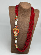 Collana Siciliana Multifilo Testa di Moro “Atena” Ceramica di Caltagirone V.1 - COLLANA