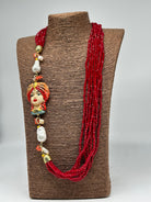 Collana Siciliana Multifilo Testa di Moro “Atena” Ceramica di Caltagirone V.1 - COLLANA
