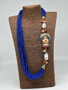 Collana Siciliana Multifilo Testa di Moro “Atena” Ceramica di Caltagirone V.2 - COLLANA