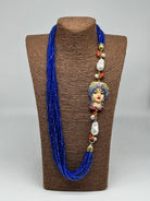 Collana Siciliana Multifilo Testa di Moro “Atena” Ceramica di Caltagirone V.2 - COLLANA