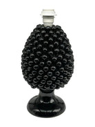 Lampada Pigna Ceramica Caltagirone cm H.30 Artigianale Nero - LAMPADA PIGNA