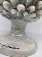 Lampada Pigna Ceramica Caltagirone cm H.40 Artigianale Ghiaccio DD CERAMICHE SICILIANE