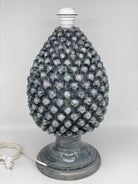 Lampada Pigna Ceramica Caltagirone cm H.40 Artigianale Grigio DD CERAMICHE SICILIANE