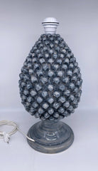 Lampada Pigna Ceramica Caltagirone cm H.40 Artigianale Grigio DD CERAMICHE SICILIANE
