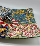 Lavello da Appoggio Ceramica Caltagirone cm 40x40x10 Moderno Artigianale V.2 - LAVELLI