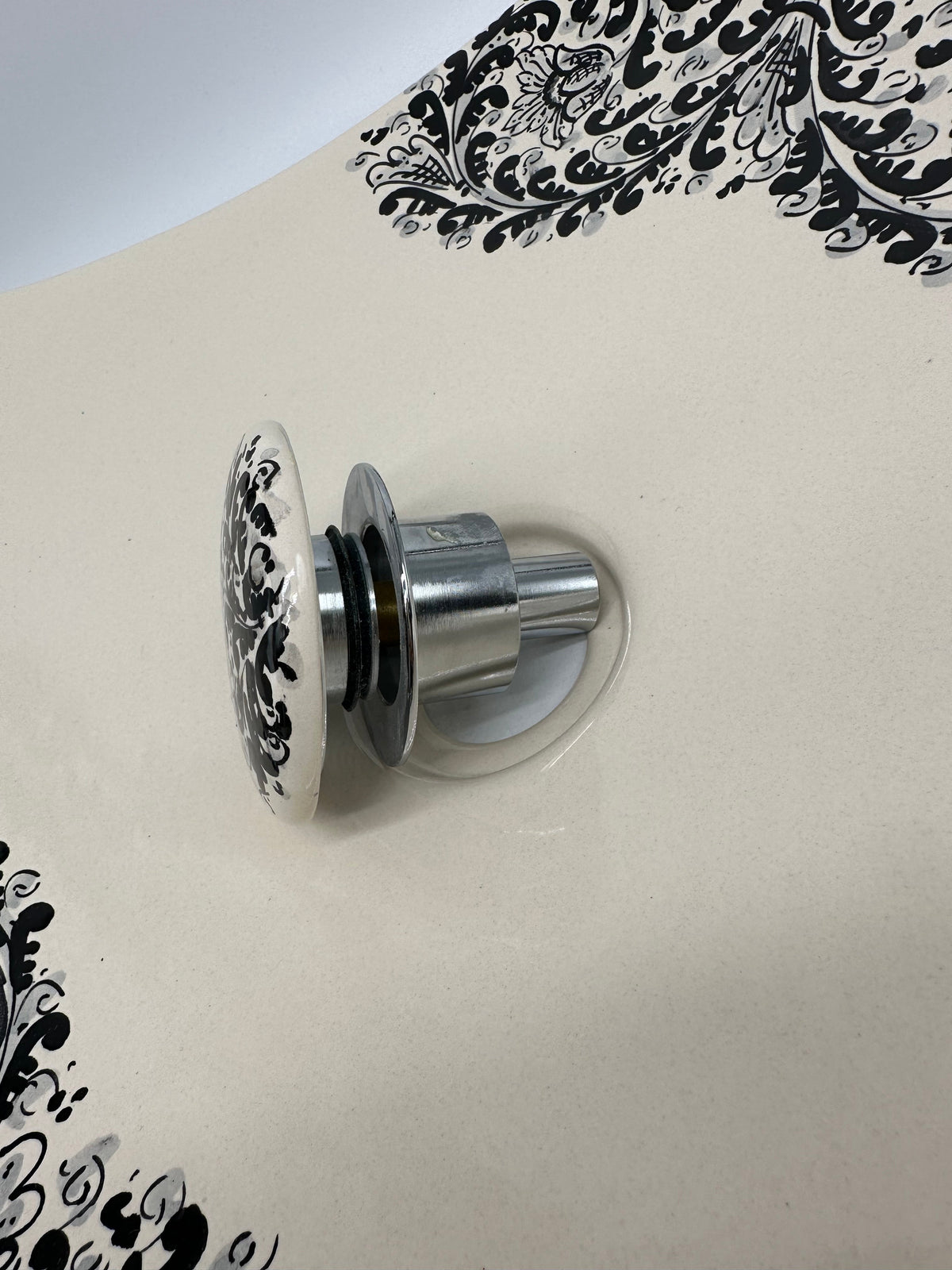 Lavabo da Appoggio Ceramica Caltagirone cm 40x40x10 Moderno Artigianale V.1