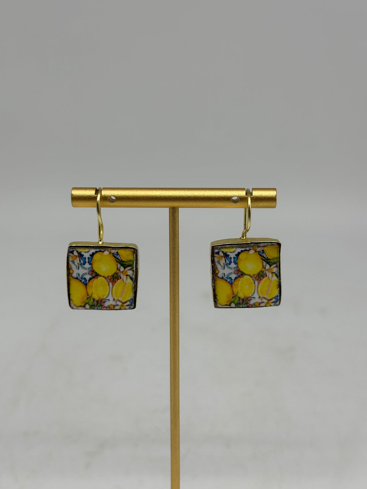 Orecchini Mattonella Maiolica Ceramica di Caltagirone V.14 - ORECCHINI
