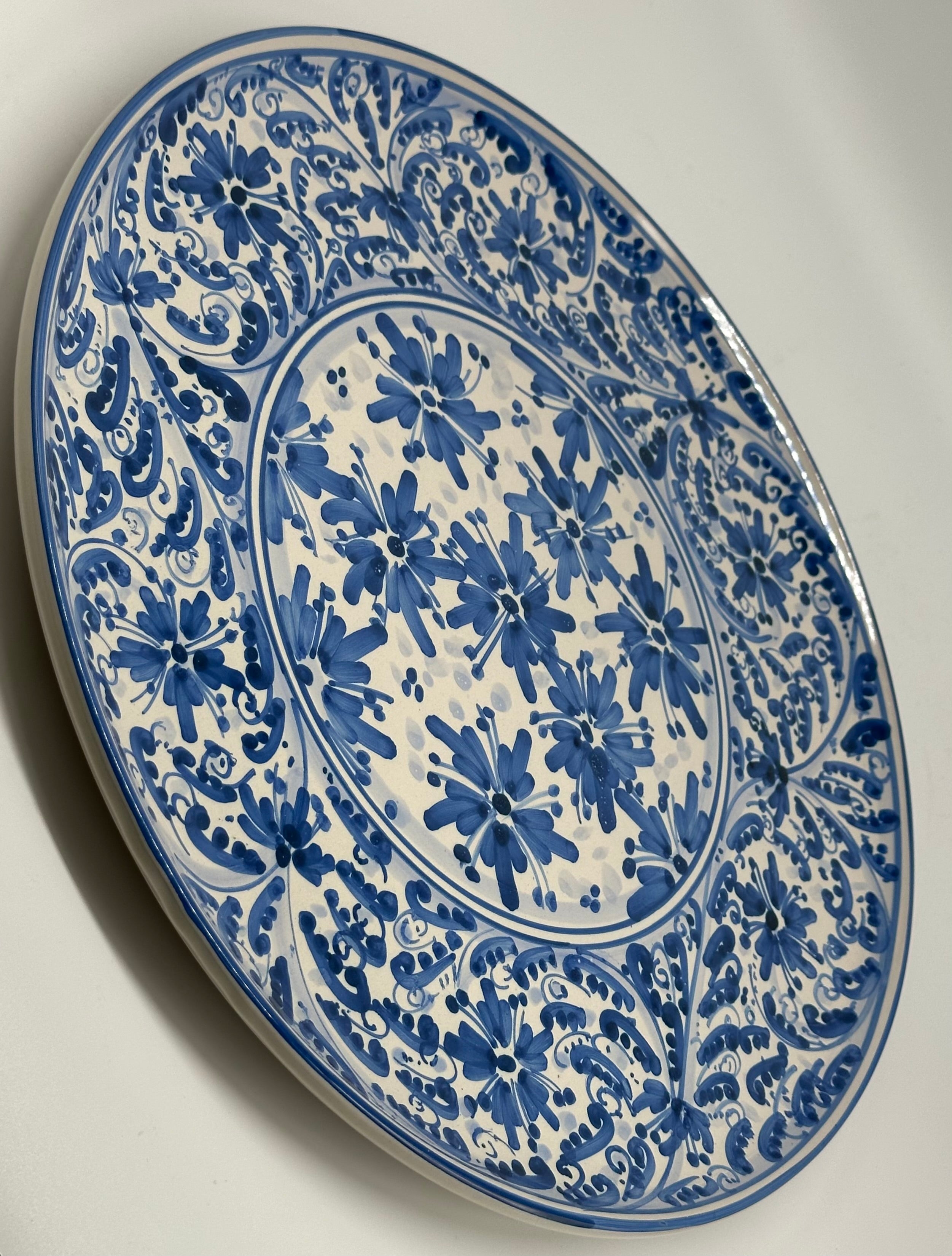 Piatto da Portata Diametro 37cm Uso Alimentare Ceramica Caltagirone - Panarea - PIATTI SERVIZIO