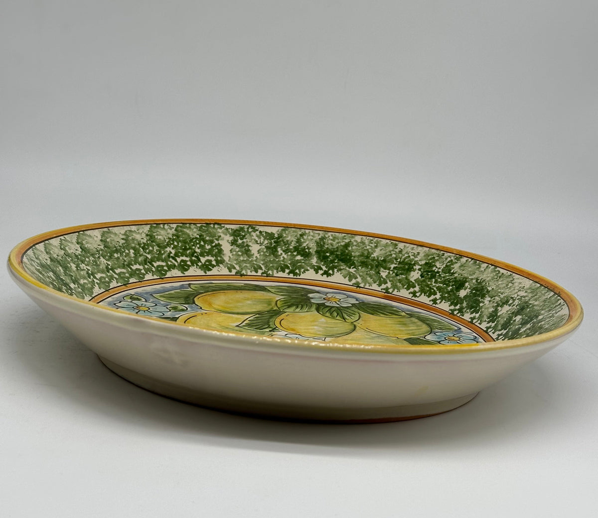 Piatto da Portata Fangotto Diametro 30cm Uso Alimentare Ceramica Caltagirone - Limoni - PIATTI