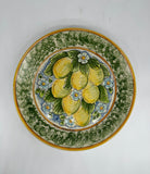 Piatto da Portata Fangotto Diametro 30cm Uso Alimentare Ceramica Caltagirone - Limoni - PIATTI