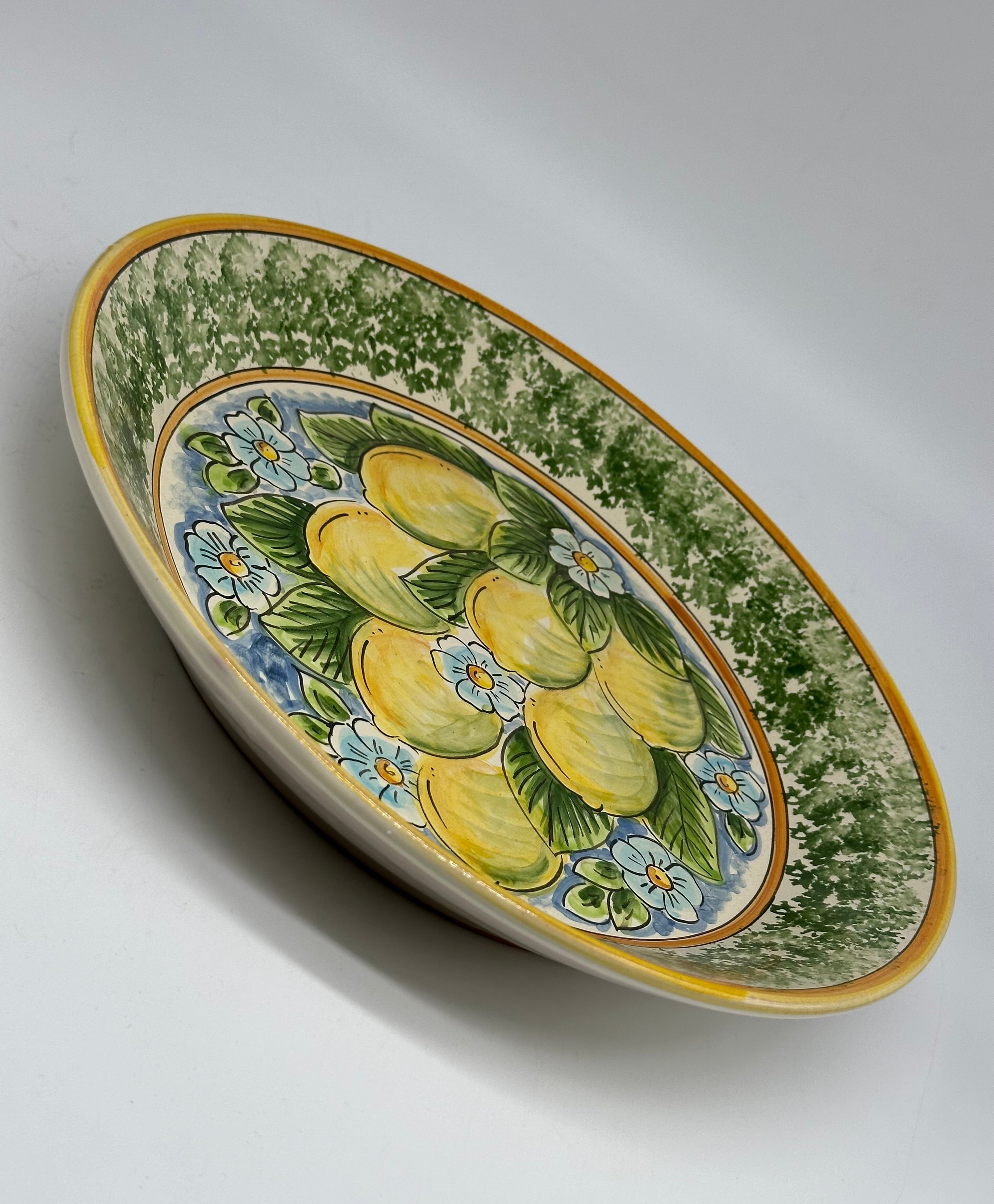 Piatto da Portata Fangotto Diametro 30cm Uso Alimentare Ceramica Caltagirone - Limoni - PIATTI