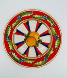 Piatto Piano Uso Alimentare Ceramica Caltagirone - Arancia - PIATTI SERVIZIO