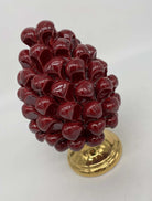 Pigna Aurum Ceramica Caltagirone cm H.15 Artigianale Bordeaux - DD CERAMICHE SICILIANE