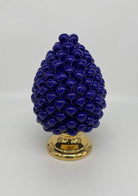 Pigna Aurum Ceramica Caltagirone cm H.20 Artigianale Blu DD CERAMICHE SICILIANE